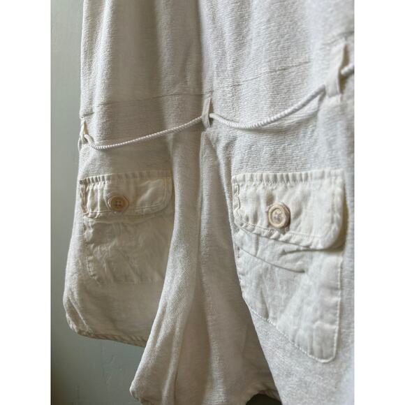y2k NWT Juicy Couture White Terry Cloth Button Front Romper - Picture 3 of 6